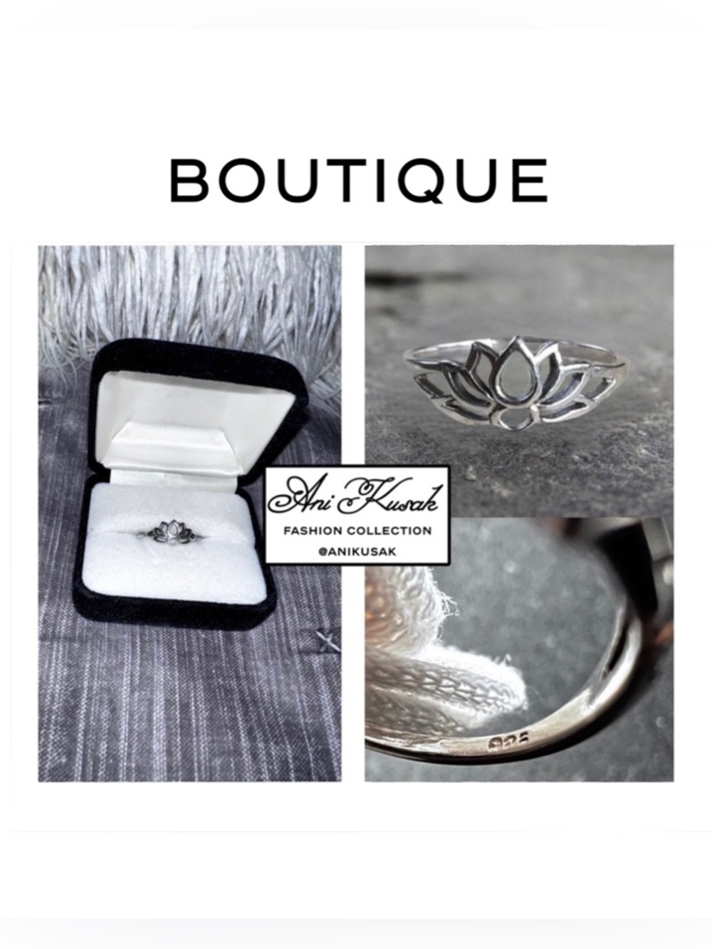 925 Sterling Silver Lotus Flower Ring Size 3 (Open To Reasonable Offers)
